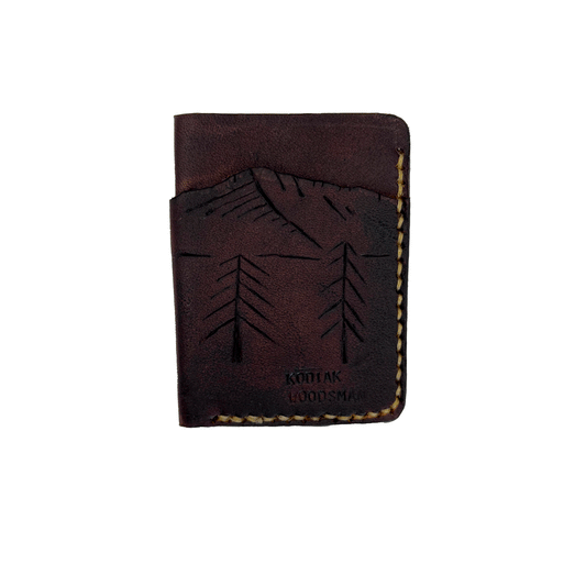 Solid Brown Mountain Card Wallet